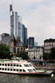 Old & new town seen from Main River. Frankfurt am Main, Germany.