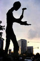 Hammering Man motorized sculpture by Jonathan Borofsky at Frankfurt Messe. Frankfurt am Main, Germany