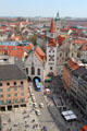 Old Town Hall & area from Neues Rathaus tower. Munich, Germany.