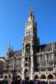 Tower of Neues Rathaus. Munich, Germany.