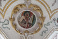 Evangelist St Matthew angel symbol on ceiling painting at Bürgersaal kirche. Munich, Germany.