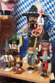 Souvenir nutcracker & beer drinking figures in lederhosen in Hofbrauhaus area shops. Munich, Germany.
