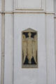 Angel facade relief by Franz von Stuck at Villa Stuck Museum. Munich, Germany.