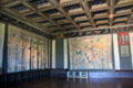 Antique tapestries in artist's studio & banquet hall at Villa Stuck Museum. Munich, Germany.