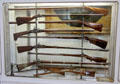 Collection of antique flintlock hunting rifles at German Hunting & Fishing Museum. Munich, Germany.