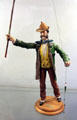 Carved figure of fly fisherman dressed for c1840 at German Hunting & Fishing Museum. Munich, Germany