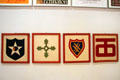 Plaques of U.S. Army units which used Haus der Kunst during occupation of Germany. Munich, Germany.