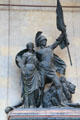 Bavarian Army Memorial sculpture by Ferdinand von Miller the Younger at Feldherrnhalle. Munich, Germany.