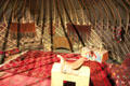 Turkmenistan Nomadic yurt interior from Asia at Five Continents Museum. Munich, Germany.