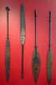Carved canoe paddles from Papua New Guinea at Five Continents Museum. Munich, Germany.