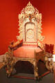 Throne for a Buddhist abbot from Yangon at Five Continents Museum. Munich, Germany.