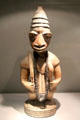 Shrine figure of rogue god 'Eschu ogo Elegba' wood carving from Yoruba culture of Nigeria at Five Continents Museum. Munich, Germany.