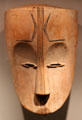 Carved helmet mask from Fang culture of northern Gabon at Five Continents Museum. Munich, Germany.