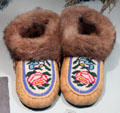 Beaded native Moccasins from western Canada at Five Continents Museum. Munich, Germany.