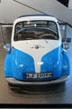 BMW Classic 250 Isetta with wider front & narrower back at BMW World. Munich, Germany.