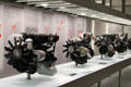 Collection of BMW automotive engines at BMW Museum. Munich, Germany.