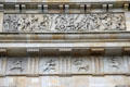 Neoclassical scenes in relief on Brandenburg Gate. Berlin, Germany.