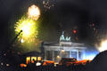 New Year's fireworks over Brandenberg Gate in 1996. Berlin, Germany.