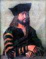 Portrait of Friedrich III, the wise, Elector of Saxony by Albrecht Dürer at Berlin Gemaldegalerie. Berlin, Germany.