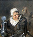 Portrait of Malle Babbe with owl by Frans Hals at Berlin Gemaldegalerie. Berlin, Germany