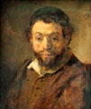 Portrait study of young Jew by Rembrandt van Rijn at Berlin Gemaldegalerie. Berlin, Germany.