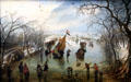 Winter painting by Adriaen Pietersz van de Venne at Berlin Gemaldegalerie. Berlin, Germany.
