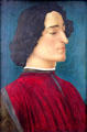 Portrait of Giuliano de'Medici by Sandro Botticelli at Berlin Gemaldegalerie. Berlin, Germany