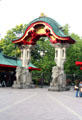 Oriental style elephant gate at Berlin Zoo. Berlin, Germany