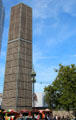Hexagonal replacement tower for ruined Kaiser Wilhelm Memorial Church. Berlin, Germany.
