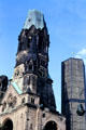 Kaiser-Wilhelm Memorial Church ruins preserved after WWII. Berlin, Germany.