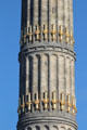 Column details with gilded canons at Victory Column. Berlin, Germany.