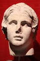 Portrait head of Alexander the Great from Pergamon at Pergamon Museum. Berlin, Germany.