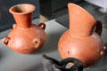 Clay spouted jugs from Yortan Kelembo in Turkey at Pergamon Museum. Berlin, Germany.