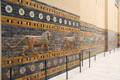 Reconstructed Processional Way of Babylon with each lion unique at Pergamon Museum. Berlin, Germany.