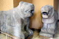 Stone lion guardians from inner gate of Sam'al in Turkey at Pergamon Museum. Berlin, Germany.