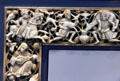 Corner detail of ivory frame with hunting & feasting scenes from Egypt at Pergamon Museum. Berlin, Germany