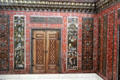 Painted wooden panels from reception hall of a Christian merchant from Aleppo, Syria at Pergamon Museum. Berlin, Germany.