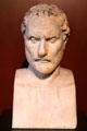 Marble portrait head of Athenian orator Demosthenes at Neues Museum. Berlin, Germany.