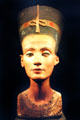 Front view of bust of Egyptian Queen Nefertiti taken a Egyptian Museum in 2002, now moved to Neues Museum. Berlin, Germany.