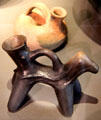 Zoomorphic ceramic jugs at Neues Museum. Berlin, Germany.