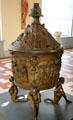 Bronze baptismal font of Wilbernus from Lower Saxony at Bode Museum. Berlin, Germany.