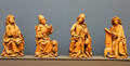 Carved linden wood figures of Evangelists Matthew, Mark, Luke & John by Tilman Riemenchneider of Würtzburg at Bode Museum. Berlin, Germany.
