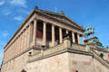 Classical temple perspective of Alte Nationalgalerie. Berlin, Germany.