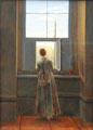Woman at Window painting by Caspar David Friedrich at Alte Nationalgalerie. Berlin, Germany.