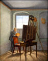 Caspar David Friedrich in his Studio painting by Georg Friedrich Kerting at Alte Nationalgalerie. Berlin, Germany.