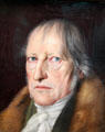 Portrait of philosopher Georg Friedrich Wilhelm Hegel by Jacob Schlesinger at Alte Nationalgalerie. Berlin, Germany.