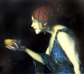 Tilla Durieux as Circe painting by Franz von Stuck at Alte Nationalgalerie. Berlin, Germany.