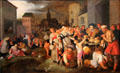 Seven Works of Mercy painting by Frans Francken of Antwerp at German Historical Museum. Berlin, Germany.