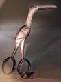 Silver sugar tongs in form of stork by Samuel Bardet of Augsburg at German Historical Museum. Berlin, Germany.