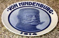 Commemorative plate with portrait of General Paul von Hindenburg by Max Dasio for Rosenthal Porcelain at German Historical Museum. Berlin, Germany.